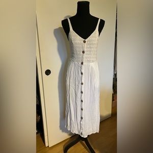 White crochet summer dress